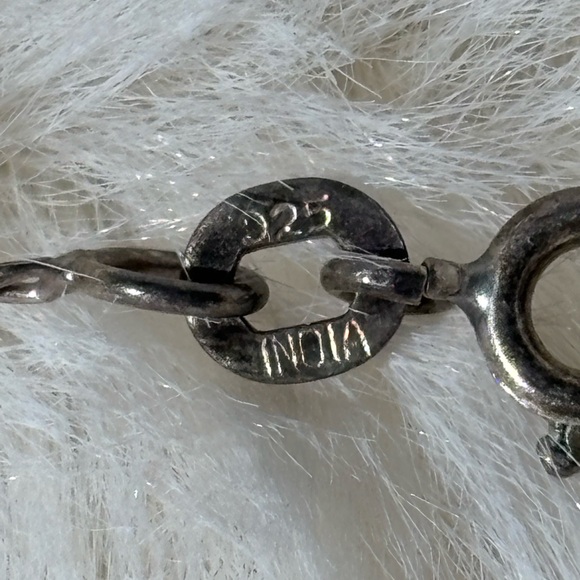 Vintage Sterling Silver Genuine Garnet Beaded Necklace - Picture 9 of 17